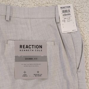 Kenneth Cole Reaction Men's Gray Skinny Fit Pants 30W 30L